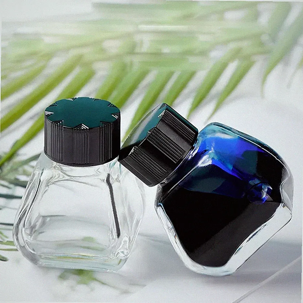 5 New empty glass ink or paint bottles 30ml 1 oz for artists crafters acrylics