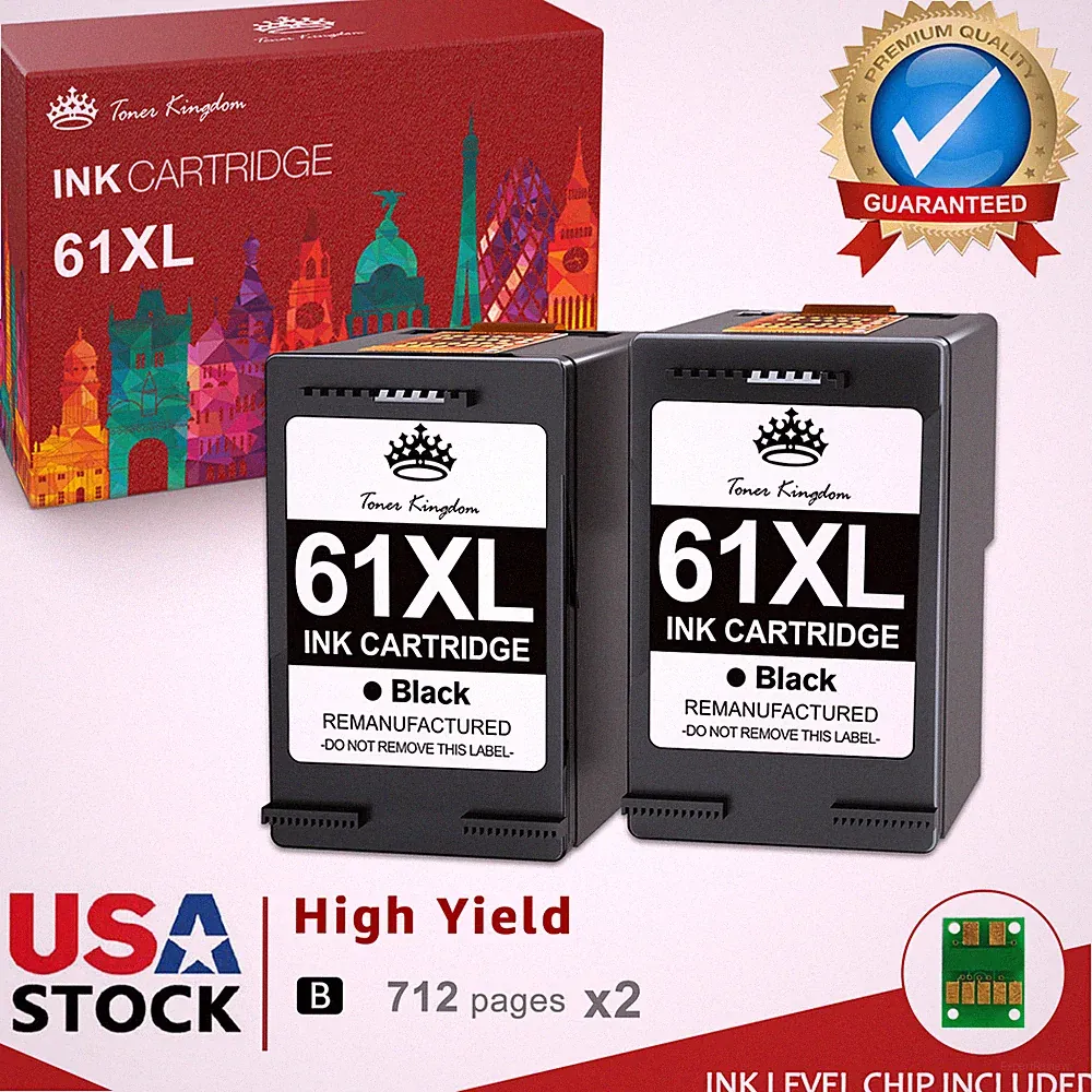 61XL Black Ink replacement for HP OfficeJet 4630 4632 4635 8040 8045 Printer