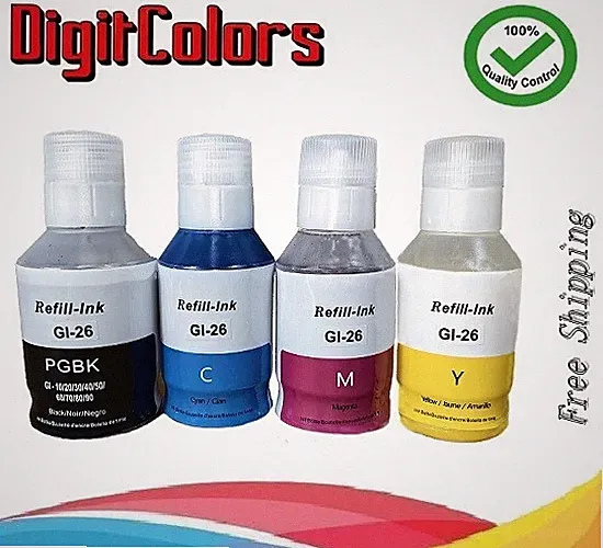 A Full set for Canon MegaTank GI-26 Pigment Ink Set Pixma MAXIFY GX6020 GX7020
