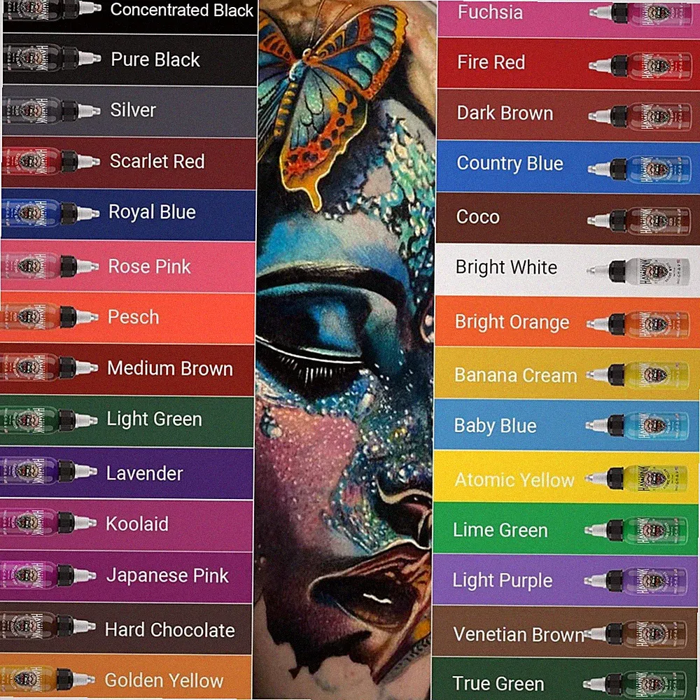 High Quality Tattoo Ink Color Set 28 Bottles
