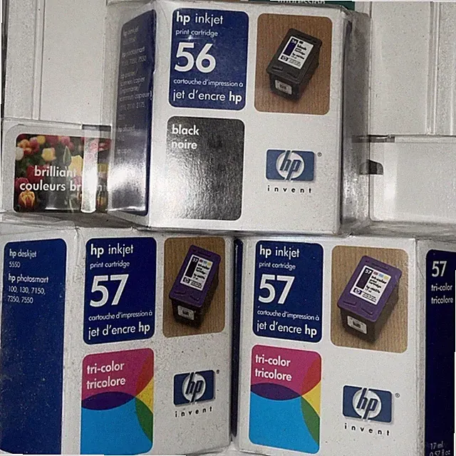 HP 3 Pack Combo Value Pack Printer Ink ,(1) 56 Black Ink, (2) 57 Tri-colored Ink
