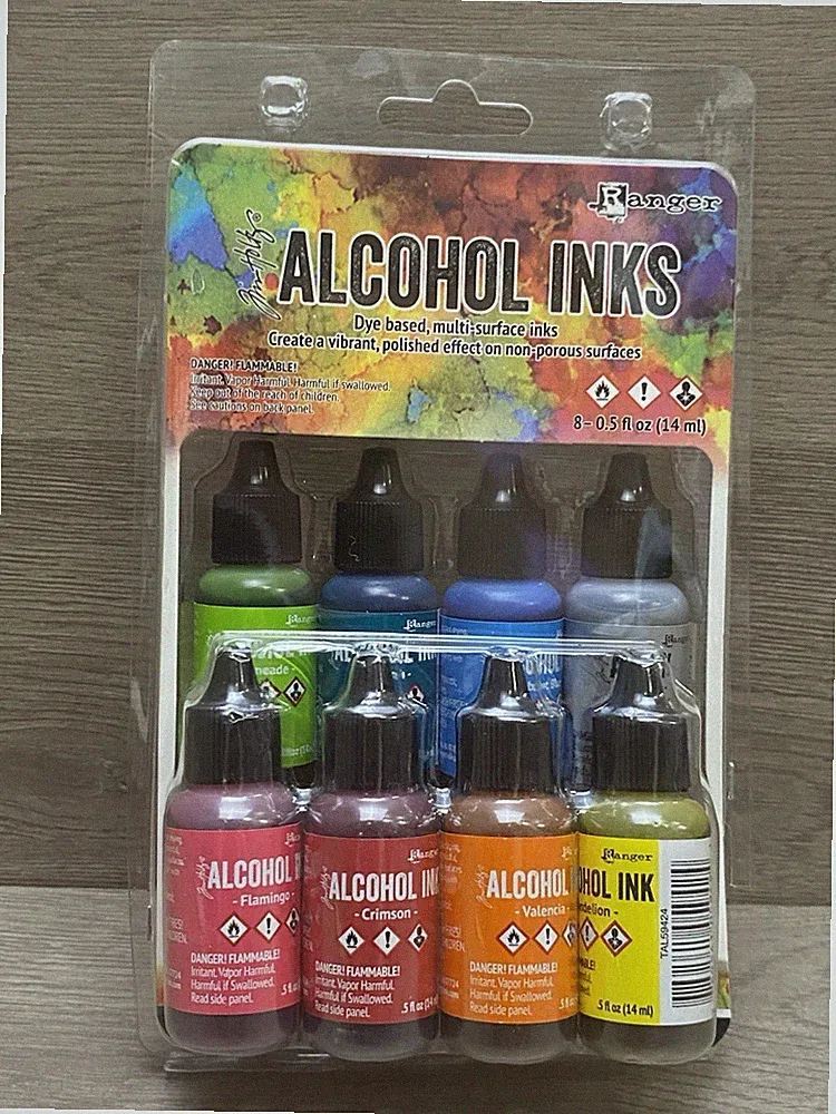 Ranger Alcohol Inks ASSORTED COLORS 8 Pack Dye Based TAK76148