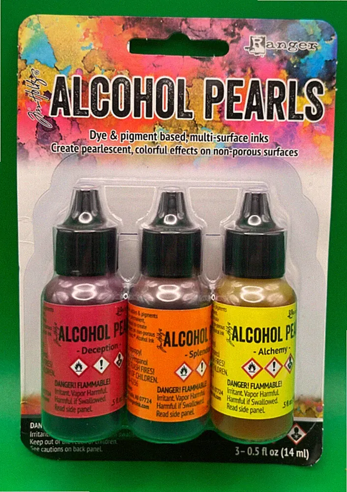 Ranger Alcohol Inks PEARLS #1 3 Pack Dye & Pigment Based TANK65517 #1