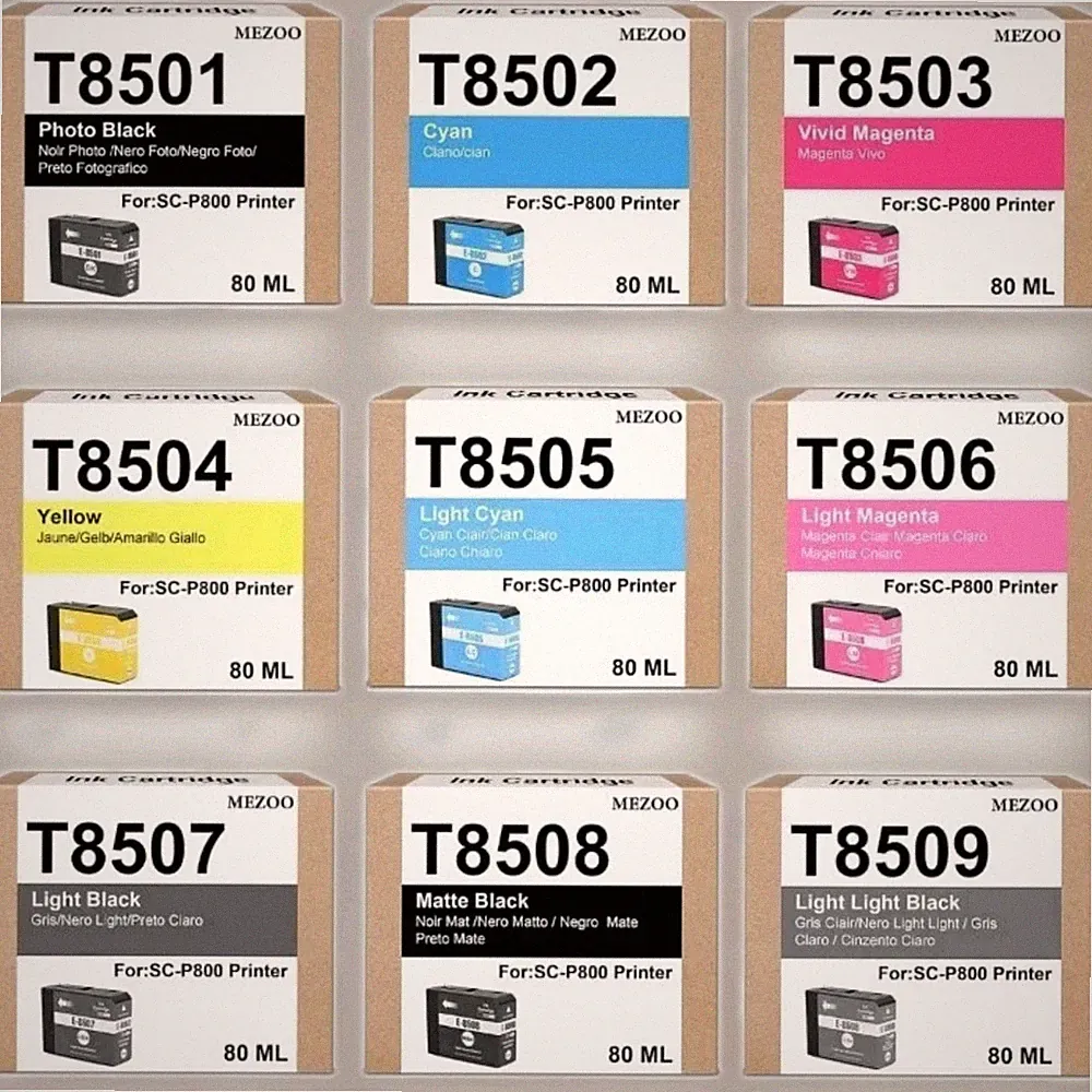 T850 Ink Cartridges High Capacity 84ML T8501 T8502 T8503 T8504 T8505 T8506 READ⬇
