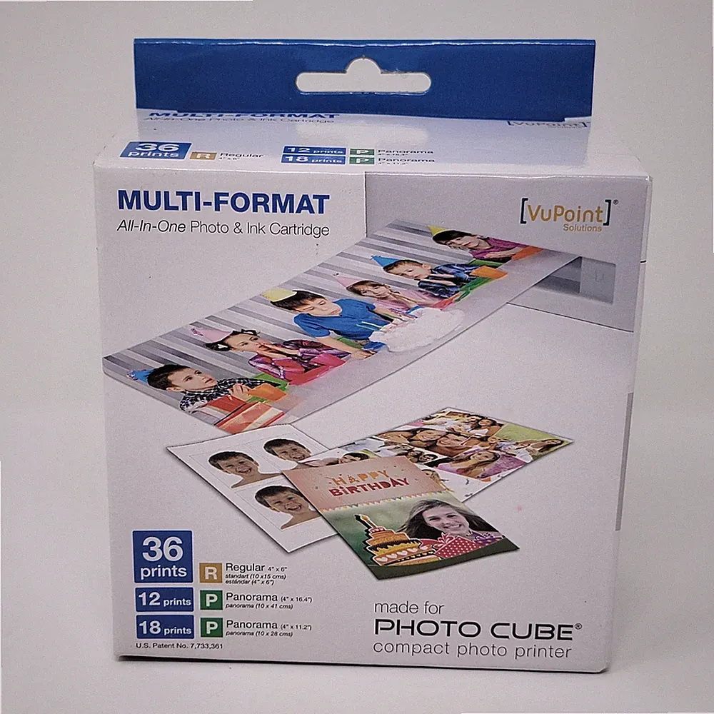 VuPoint Multi-Format All in One Photo & Ink Cartridge for Photo Cube Printer NEW